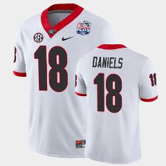 Georgia Bulldogs #18 JT Daniels White 2021 Peach Bowl College ...
