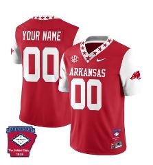 Custom Arkansas Razorback Jersey Name and Number Football White