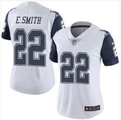 Women's Dallas Cowboys #22 Emmitt Smith Football jersey white
