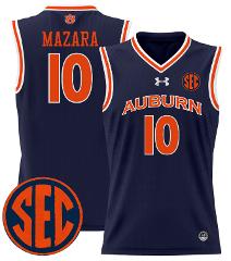 Baker Mazara Jersey #10 Auburn Tigers 2024 Lightweight Basketb...