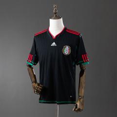 Men's Mexico 2010 Away Black Retro Jersey