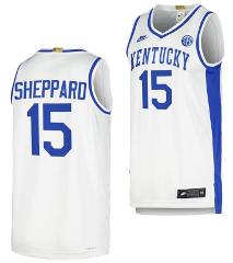Reed Sheppard Kentucky Wildcats Basketball White Jersey -All S...