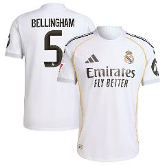 Jude Bellingham 5 Real Madrid 2025-26 Home Jersey  White