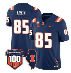 Tanner Arkin Jersey #85 Illinois Vapor Limited College Footbal...