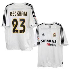 David Beckham 23 Real Madrid 2003-2004 Adidas Home Retro Jerse...