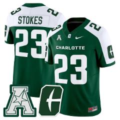 CJ Stokes Jersey #23 Charlotte 49ers 2025 Vapor Limited Stitch...