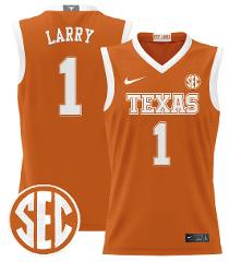 Julian Larry Jersey #1 Texas Longhorns 2024 Lightweight Basket...