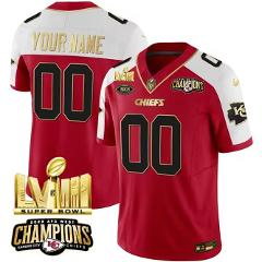 Mens womens youth Chiefs Custom Red AFC West Champions Super B...