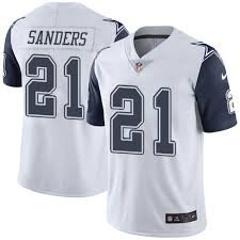 Men's Deion Sanders Dallas cowboys color rush jersey white