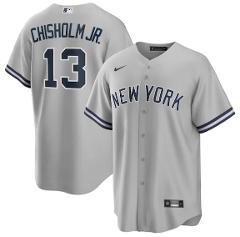Jazz Chisholm Jr. New York Yankees Road Jersey Gray