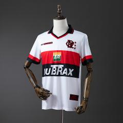 Men's Flamengo 1998/99 Away White Retro Shirt Jersey