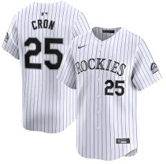 CJ Cron Colorado Rockies Home Limited Jersey White