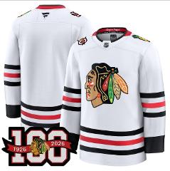 Team Jersey Chicago Blackhawks 2025-26 Premium 100th Patch Sti...
