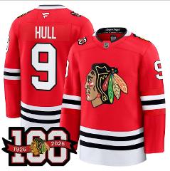 Bobby Hull Jersey #9 Chicago Blackhawks 2025-26 Premium 100th ...