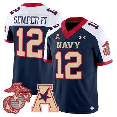 Semper Fi Jersey #12 Navy Midshipmen Vapor USMC Premier Stitch...