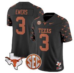 Quinn Ewers Jersey #3 Texas Longhorns College Football Stitche...
