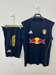 Men's Leeds United training sleeveless jersey royal blue Shirt...