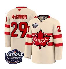 Nathan MacKinnon Jersey #29 Canada 4 Nations Face-Off 2025 Sti...