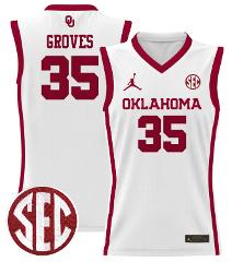 Tanner Groves Jersey #35 Oklahoma Sooners 2024 Lightweight Bas...