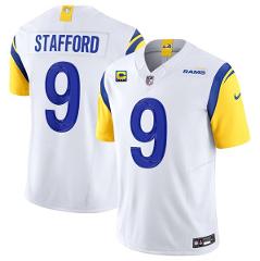 Rams #9 Matthew Stafford White 2023 F.U.S.E. With 4-Star C Pat...