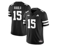 Dylan Raiola Jersey #15 Nebraska Football 2025 Blackout Stitch...