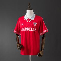 Men's Sevilla 94/96 Away Red Retro Shirt Jersey