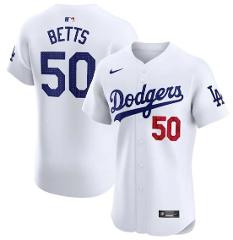 Mookie Betts Los Angeles Dodgers Home Elite Jersey White