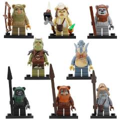 8PCS Star Wars Ewoks Wicket Teebo Logray Tokkat Minifigures