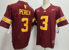 Men's NCAA Minnesota Golden Gophers 3 Koi Perich Red Jersey