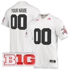 Custom Nebraska Cornhuskers Jersey Name Number Football White ...