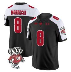 Tanner Mordecai Jersey #8 Wisconsin Badgers Limited Football B...