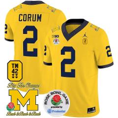 Men's Blake Corum Jersey #2 Michigan Wolverines Vapor TM 42 Ho...