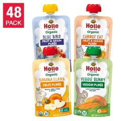 Holle Organic Baby Food, Fruit & Veggie Pouch Variety Pack, 48...