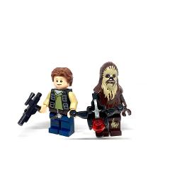2pcs Star Wars Han Solo & Chewbacca Minifigures