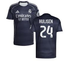 Dean Huijsen 24 Real Madrid 2025-26 Away Jersey Blue