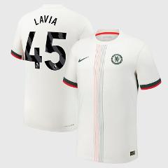 Romeo Lavia 45 Chelsea 2025-26 Away Jersey  White