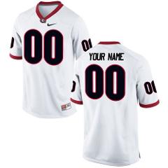 Georgia Bulldogs Custom Jersey White College Football
