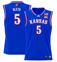 Zeke Mayo Jersey #5 Kansas Jayhawks 2024 Lightweight Basketbal...
