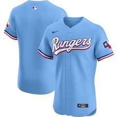 Texas Rangers Vapor Premier Elite Patch Jersey Light Blue