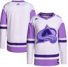 Colorado Avalanche Hockey Fights Cancer Primegreen Blank Jerse...