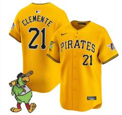 Roberto Clemente Jersey #21 Pittsburgh Pirates Pirate Parrot P...
