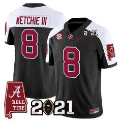 John Metchie III Jersey #8 Alabama 2021 CFP Championship Alaba...