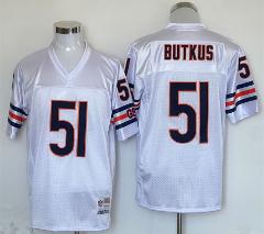 Mens Dick Butkus #51 Football Replica Jersey White