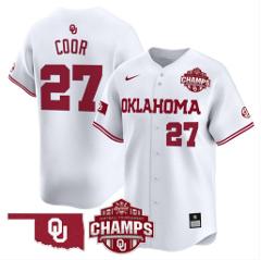 Hannah Coor Jersey #27 Oklahoma Sooners 2025 SEC Champions Pat...