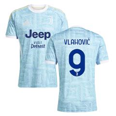 Duan Vlahovi 9 Juventus 2025-26 Away Match Jersey  Light Blue