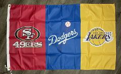 Los Angeles Dodgers Lakers San Francisco 49ers Flag 3x5 ft Sport