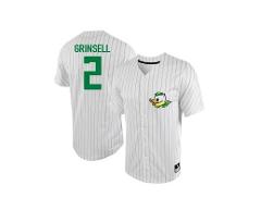 Men's G. Grinsell Jersey #2 Oregon Ducks College Baseball Stit...