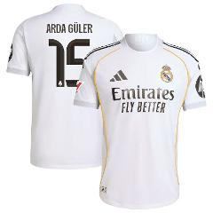 Arda Guler 15 Real Madrid 2025-26 Home Jersey  White