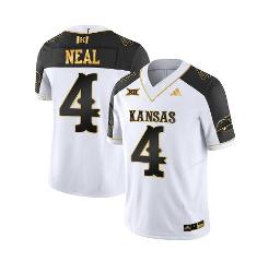 Devin Neal Jersey #4 Kansas Jayhawks Blackhawk Gold Vapor Foot...