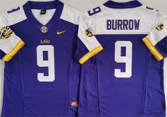 LSU Tigers #9 Joe Burreaux Purple White F.U.S.E. Stitched Jersey